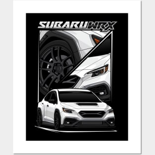 VB WRX in. Ceramic White (stock fenders) Posters and Art